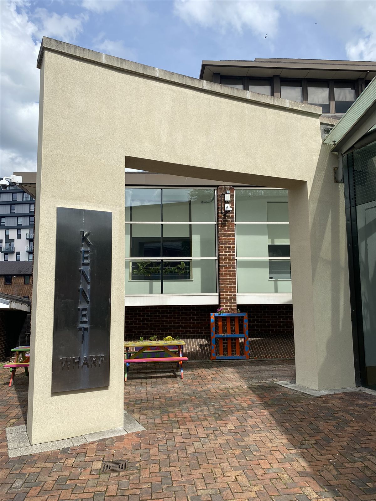 Rendered and redecorated entrance elevation after the works