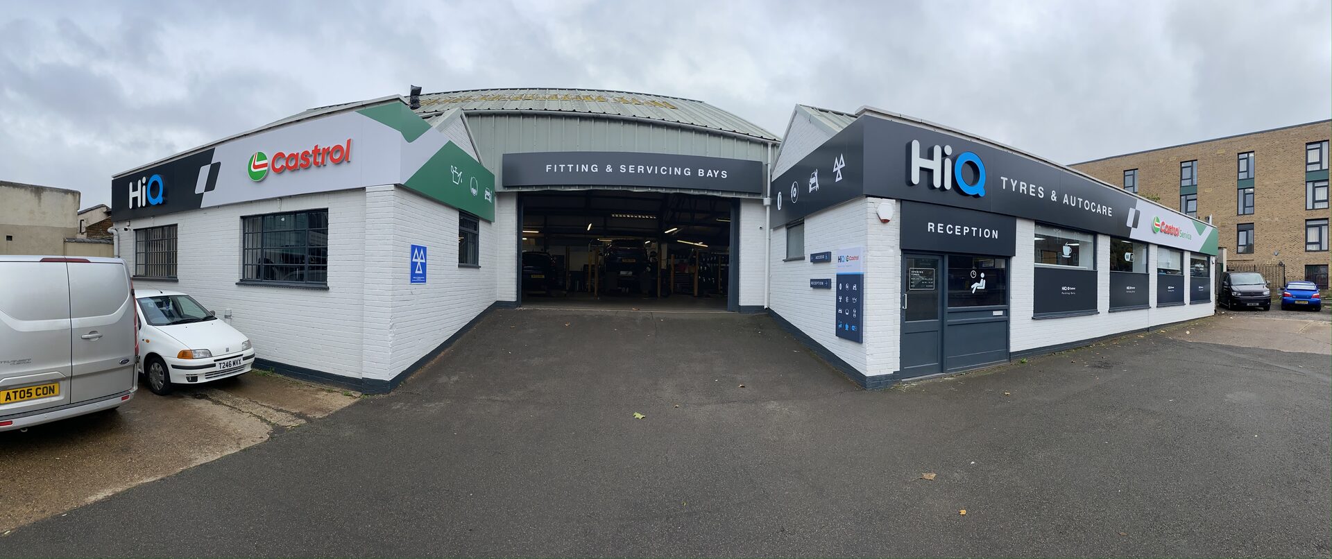 HiQ Northampton full shopfront and fitting bays after rebrand