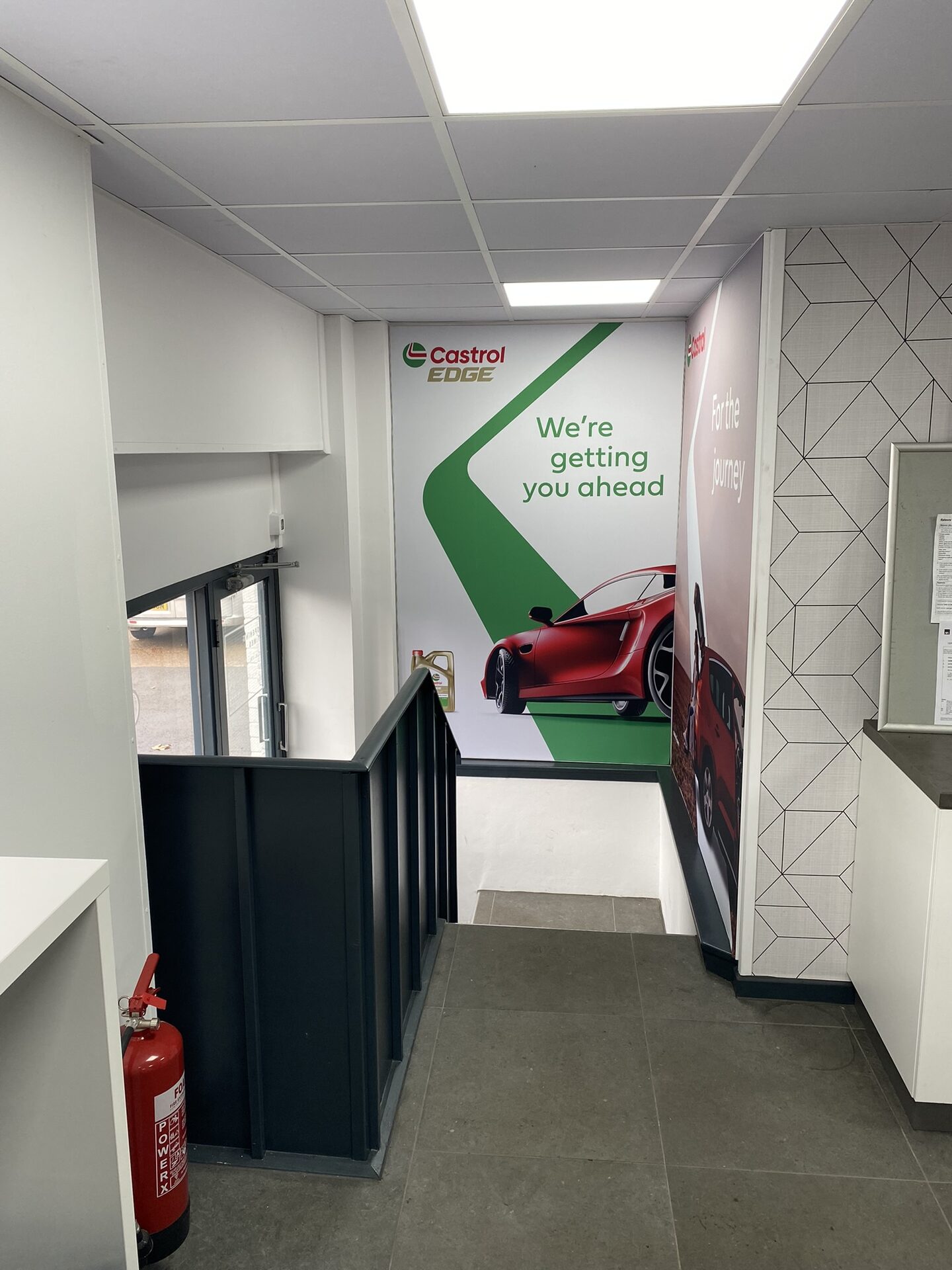 HiQ Northampton stairwell after refurbishment