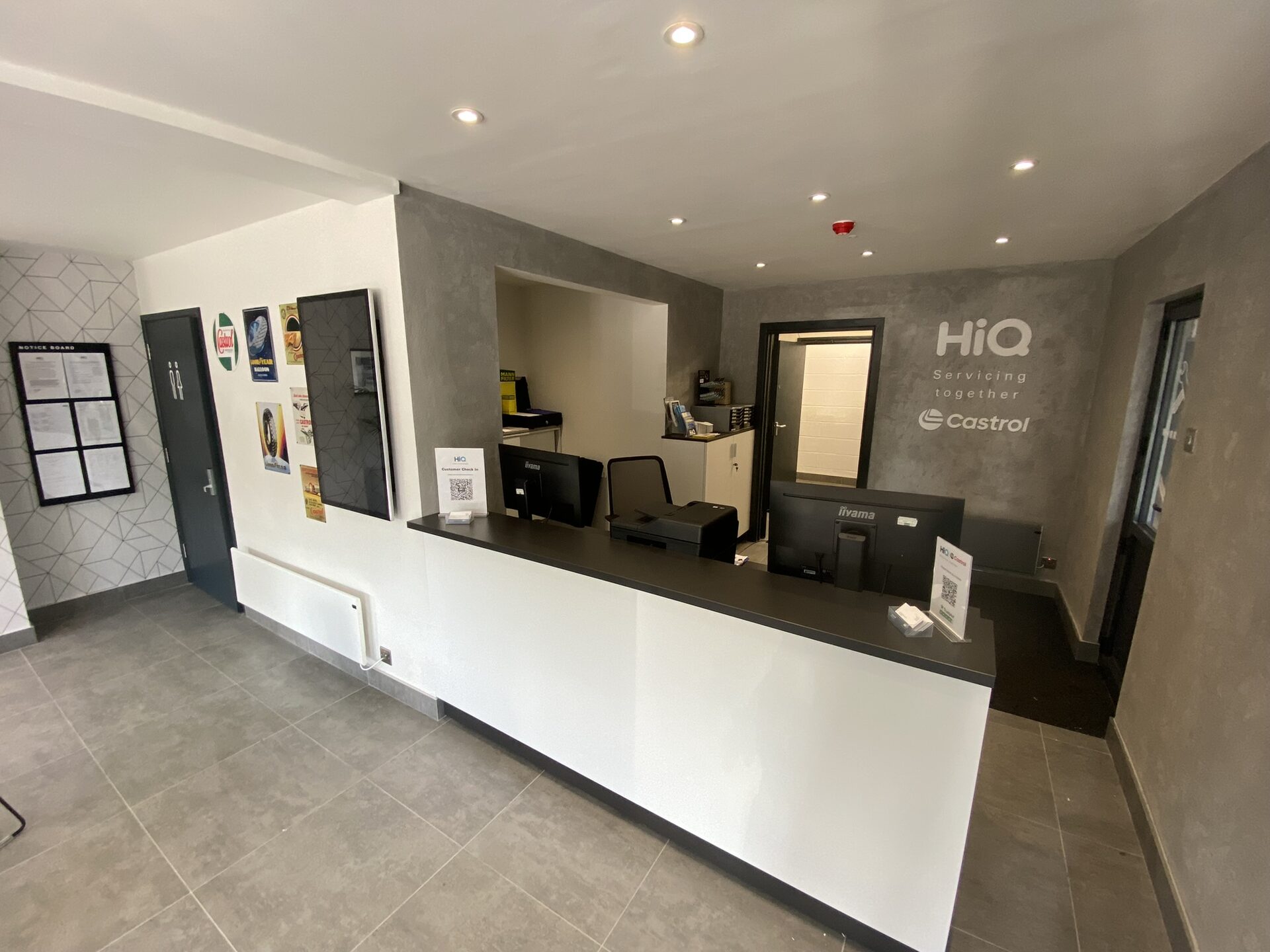 HiQ Redditch reception desk after refurbishment
