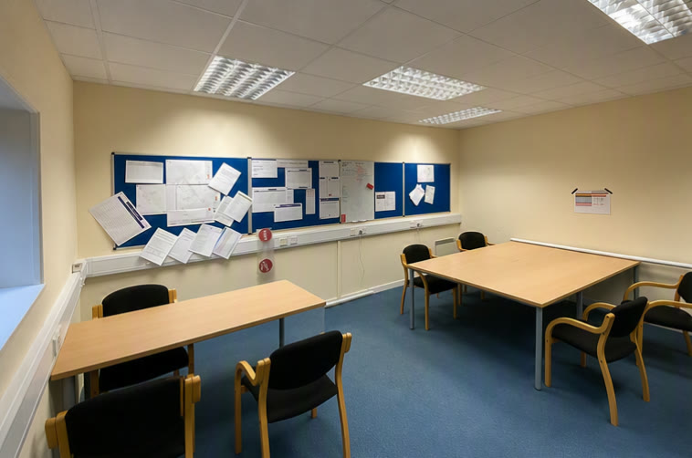 Substation meeting room before refurbishment