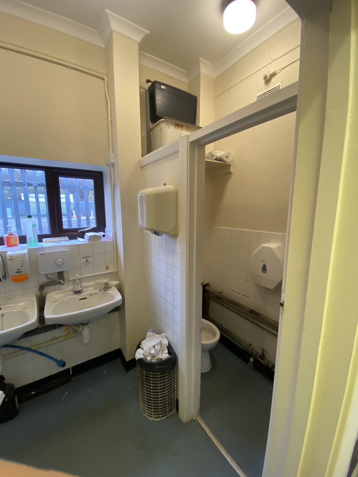 Substation washroom before refurbishment