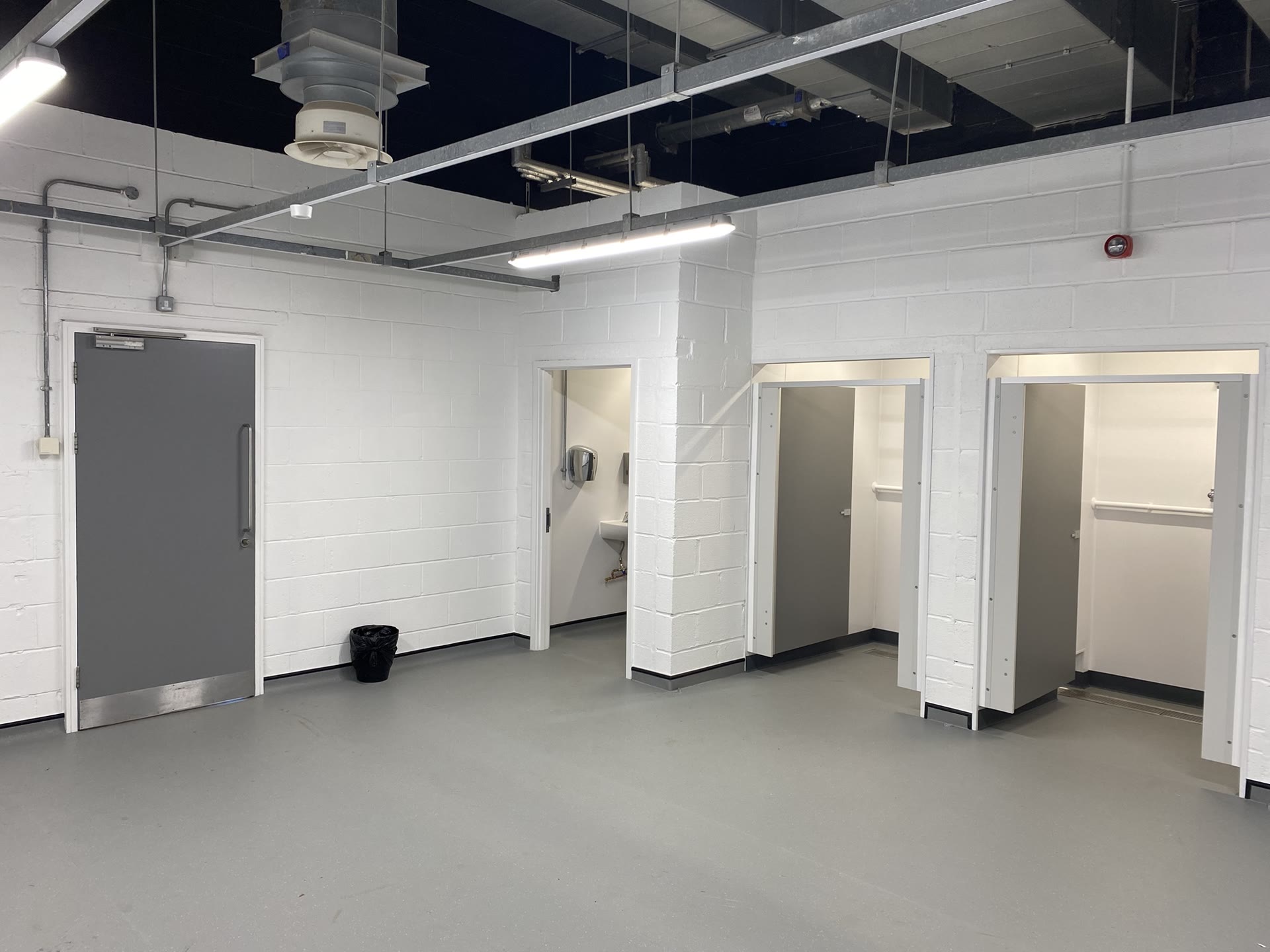 Whitecross School finished shower and WC cubicles